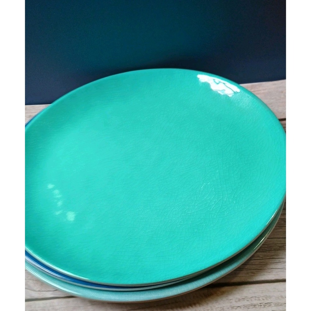 Melamine Set Of 12 Plates 9" & 11" Bowls Corals Crab Seahorse Starfish Turtle - Picture 8 of 11